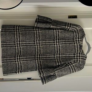 Tweed like check pattern, 3/4 sleeve business/work dress with some style